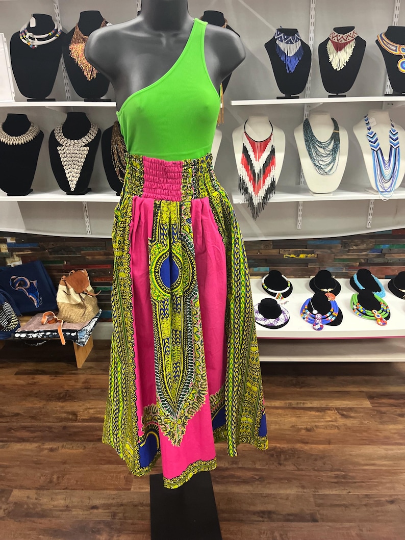 Adire and Leather Patchwork Dress